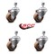 Service Caster 3.5 Inch High Temp Glass Filled Nylon Swivel 12mm Threaded Stem Caster Set SCC SCC-TS20S3514-GFNSHT-M1215-4 - alternate 5